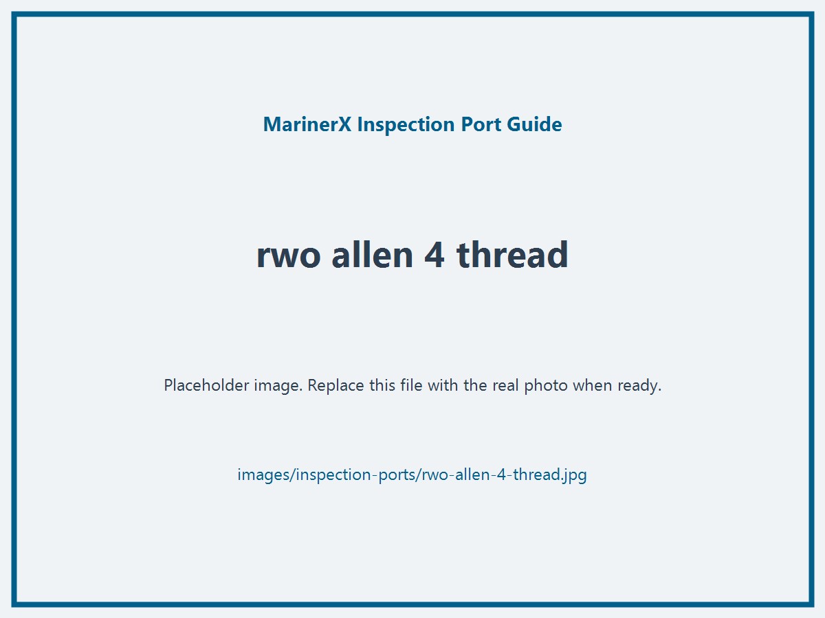 RWO or Allen 4 inch screw-in inspection port thread view