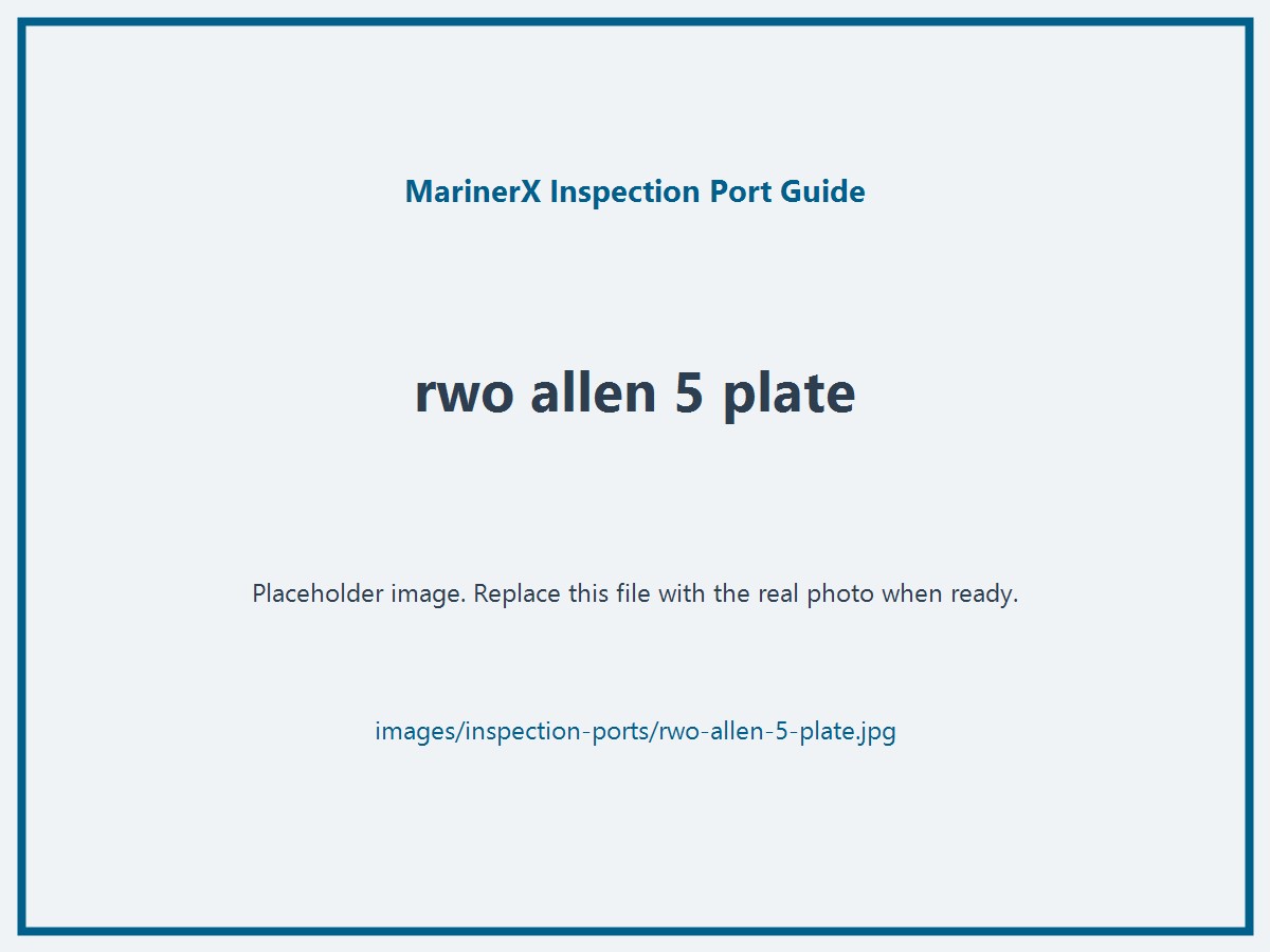 RWO or Allen 5 inch screw-in inspection port plate view